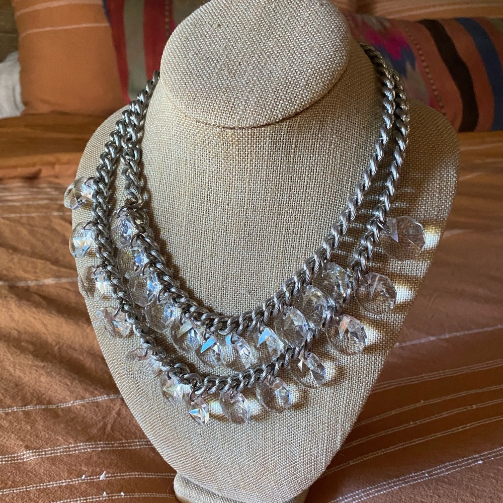 Retired Stella and Dot Byblos Crystal Chandelier Necklace